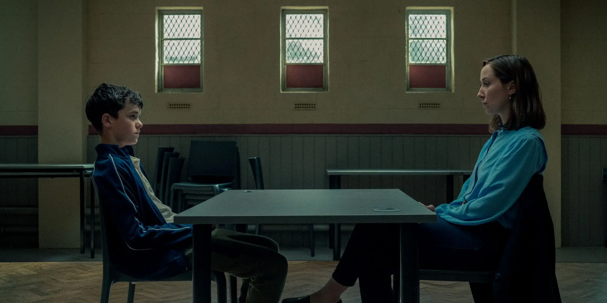 A still of a scene from Adolescence.